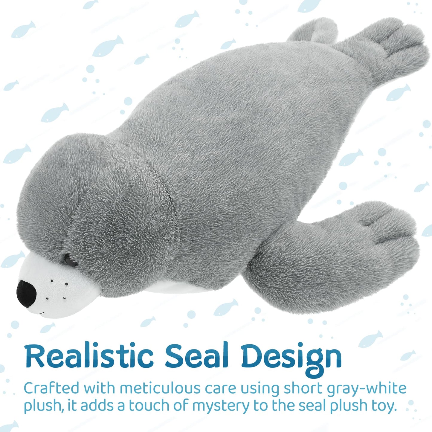 31 Inches Seal Plush Toy - 80 CM Plush Seal - Kawaii Seal Plush Pillows for All Ages - Free Shipping Stuffies