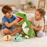 Dinosaurier-Stofftier mit 3 Baby-Dinosauriern, 23,6 Zoll