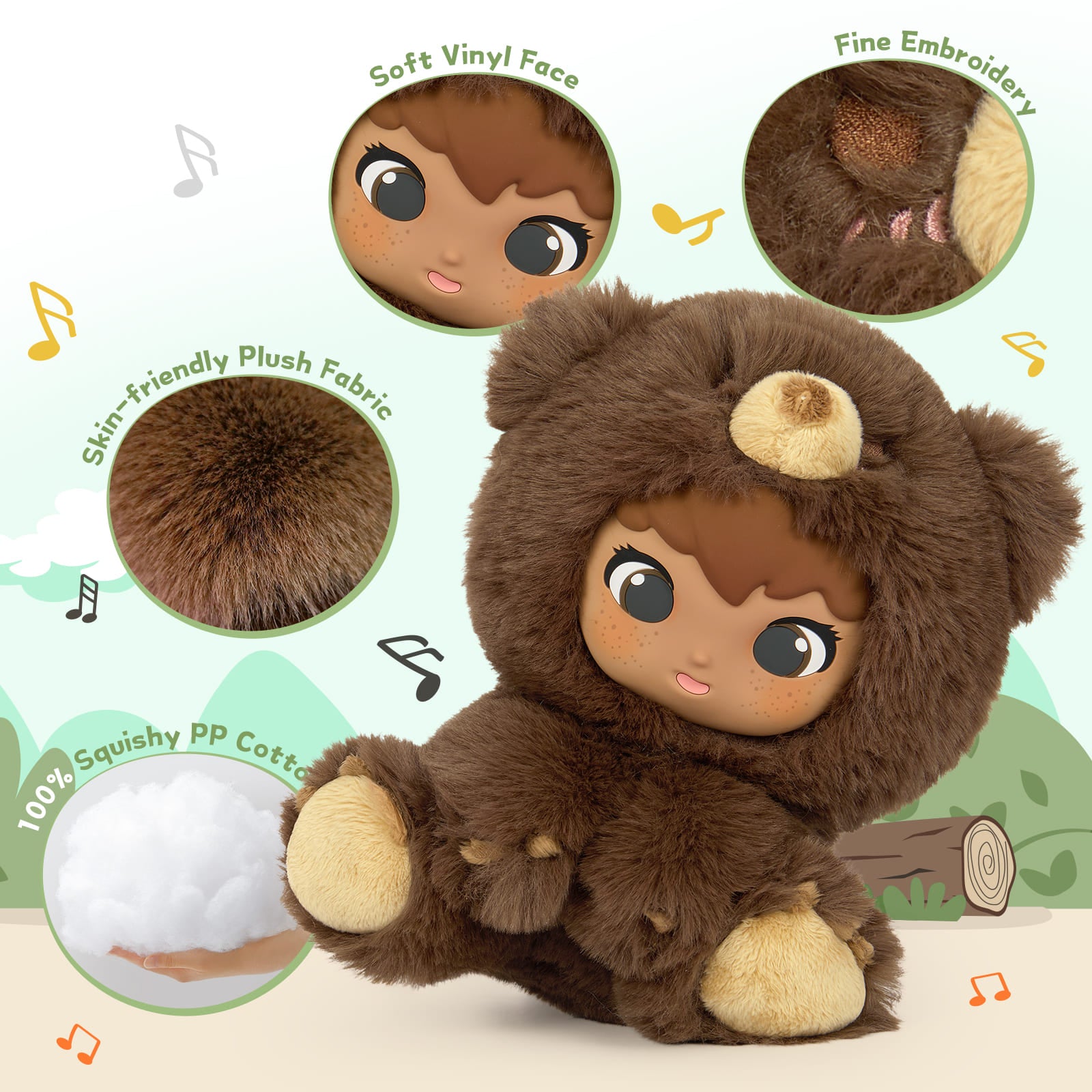 Little Boy Doll in Multiple Animal Outfits Gift Box 9.5 Inch