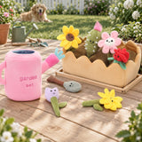 12-Piece Garden Plush Set, Cute Flower Plants, Soil, Planter & Tools