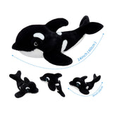 24 Inch Killer Whale Plush Toy with Three Baby Whales