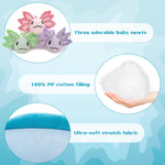 Axolotl Stuffed Animals with Babies Inside The Belly, Blue, 31.5 Inches - MorisMos Stuffed Animals