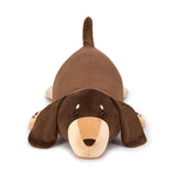 Dark Brown Chubby Dachshund Dog Plush Toy 35.4 Inch