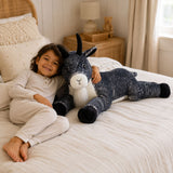 39 Inch Large Realistic Black Goat Plush Toy Farm Stuffed Animal