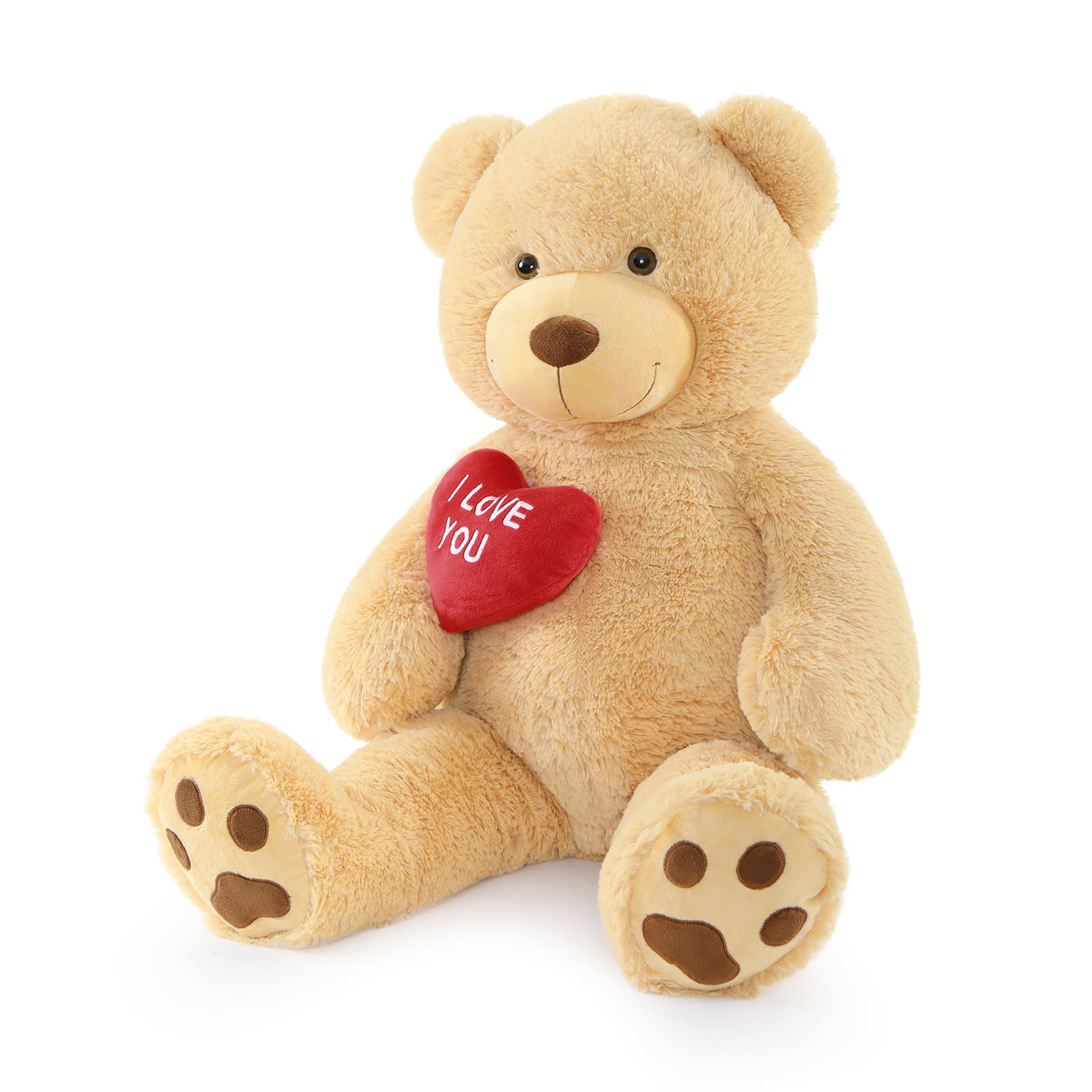 'I Love You' Teddy Bear Plush Toy Multiple Colors Up to 72 Inches