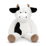Realistic Dairy Cow Plush Toy Farm Stuffed Animal 31.5 Inch