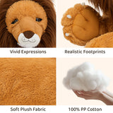 Large Realistic Lion Plush Toy Safari Stuffed Animal 43 Inch