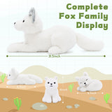 22-Inch Fox Family Plush Toy Set with 3 Cute Babies