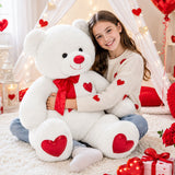47 Inch Teddy Bear Plush Toy Bear with Red Bow Heart