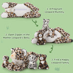 Jungle Leopard Stuffed Animals - Cheetah Plush Toys - 4 Pcs Leopard Stuffed Animals - Realistic Cheetah Plush Dolls - Jungle/Safari/Forest Cute Cartoon Plush Pillows for Kids - Christmas/Birthday Gift for Kids