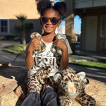Jungle Leopard Stuffed Animals - Cheetah Plush Toys - 4 Pcs Leopard Stuffed Animals - Realistic Cheetah Plush Dolls - Jungle/Safari/Forest Cute Cartoon Plush Pillows for Kids - Christmas/Birthday Gift for Kids