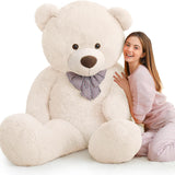 Giant 180 CM Beige Teddy Bear Plush Toys - 6 Feet Teddy Bear Stuffed Animals - Teddy Bear Plushies - Valentine's Day Gift for Girlfriend/Boyfriend - Romantic Confession/Propose Marriage Gift Ideas - Anniversary Gift for Wife/Husband - Teddy Bear Theme Baby Shower - MorisMos Stuffed Animals