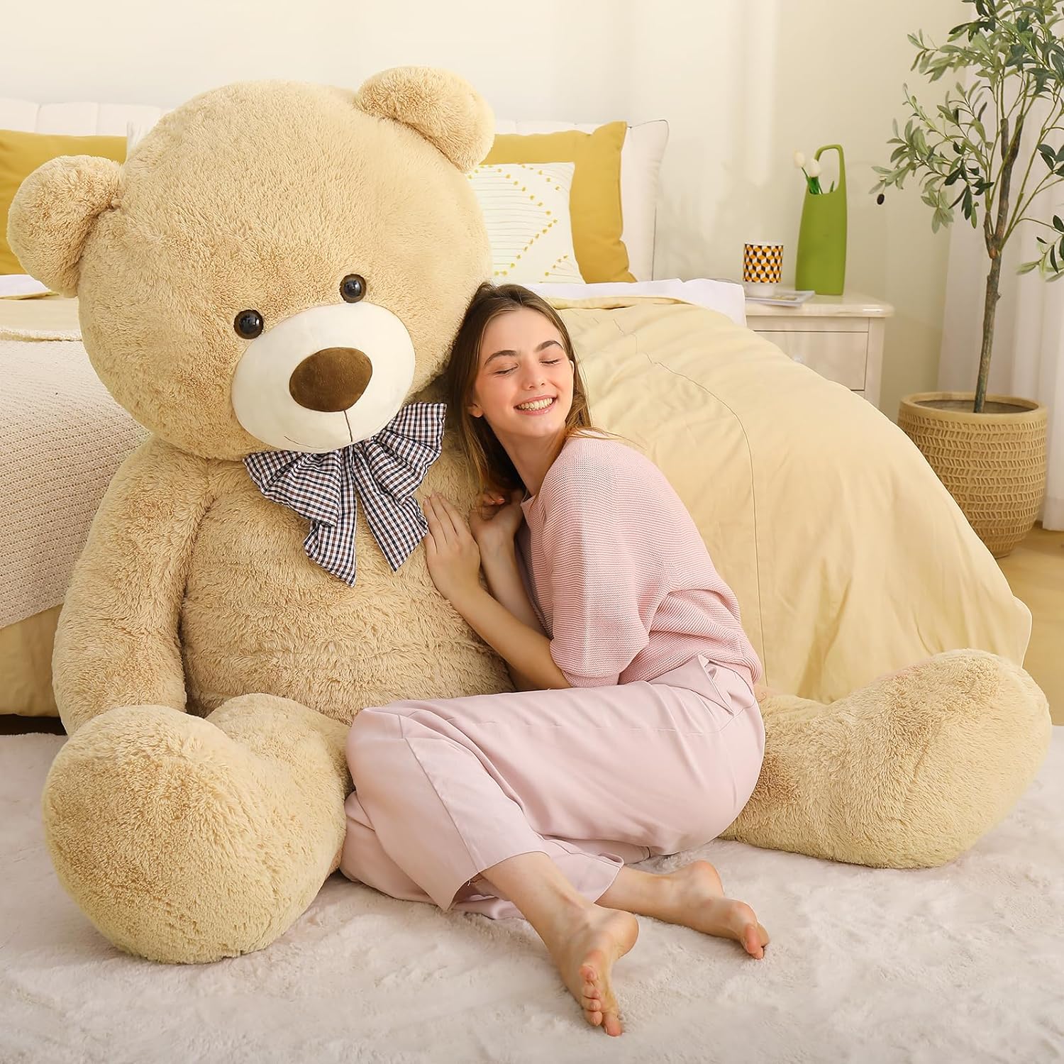 Giant 180 CM Brown Teddy Bear Plush Toys - 6 Feet Teddy Bear Stuffed ...