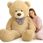 Giant 180 CM Brown Teddy Bear Plush Toys - 6 Feet Teddy Bear Stuffed Animals - Teddy Bear Plushies - Valentine's Day Gift for Girlfriend/Boyfriend - Romantic Confession/Propose Marriage Gift Ideas - Anniversary Gift for Wife/Husband - Teddy Bear Theme Baby Shower - MorisMos Stuffed Animals