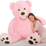 Life Size Teddy Bear Plush Toys - Jumbo Teddy Bear Stuffed Animals, 6 FT - Giant 180 CM Teddy Bear Plush Dolls - Teddy Bear Theme Baby Shower Decoration - Valentine's Day Teddy Bear Gift for Girlfriend/Boyfriend - 'We Can Bearly Wait' Baby Showe Decor Ideas