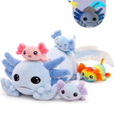 Axolotl Soft Plush Toys - Salamander Stuffed Animals with Babies Inside - Mom&Baby Plush Toy Set - Birthday Christmas Gift for Kids Teens Adults - Free Shipping Now