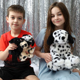 Dalmatian Stuffed Animals - 11.8 Inches Dog Plush Toys - Cute Mini Puppy Plush Dolls - Stuffed Animal Babies with Their Mom - Stuffed Animals with Babies in the Belly - Stuffed Dog with Three Puppies - Free Shipping