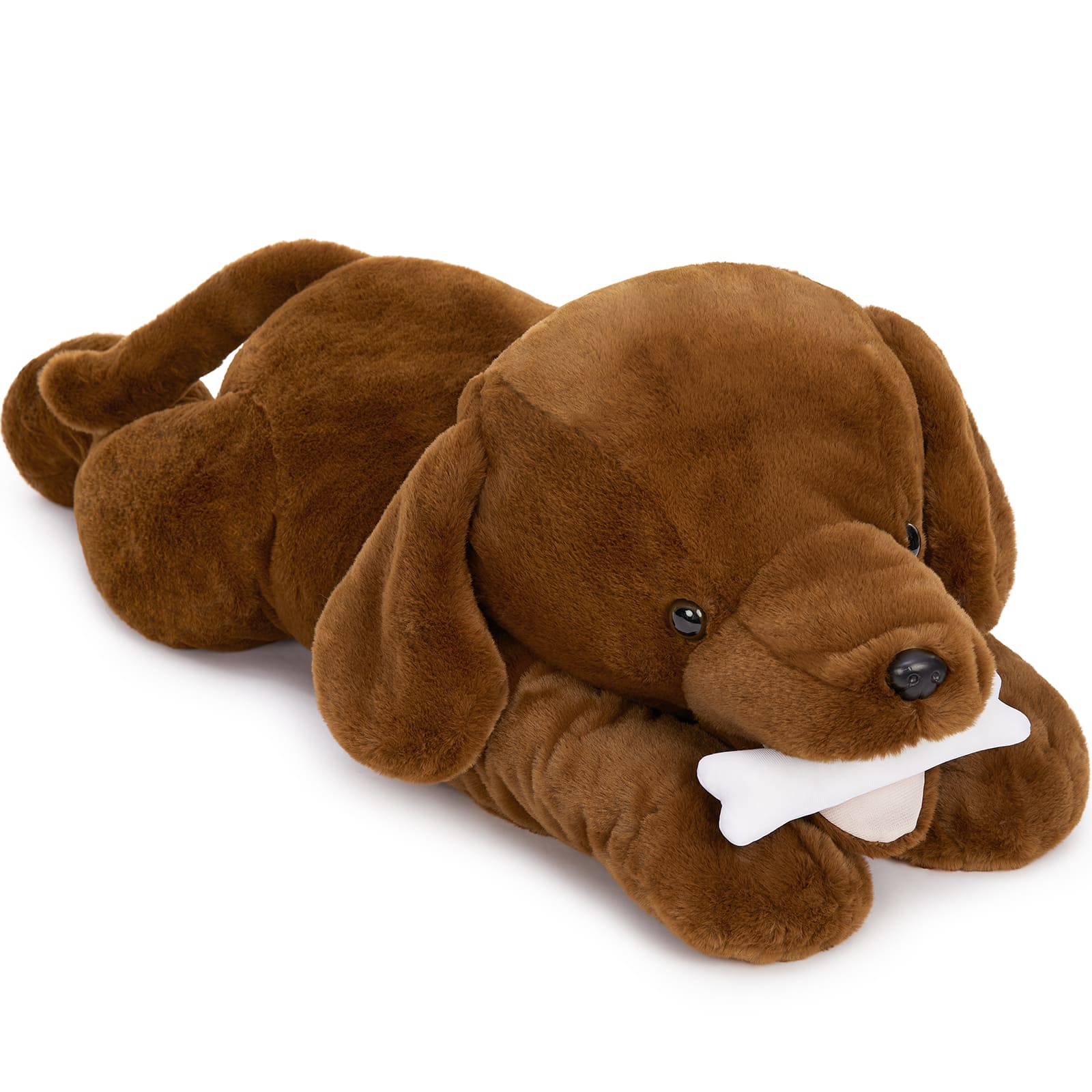 Labrador Plush Toy Dog Stuffed Animals, Dark Brown, 31.5 Inches