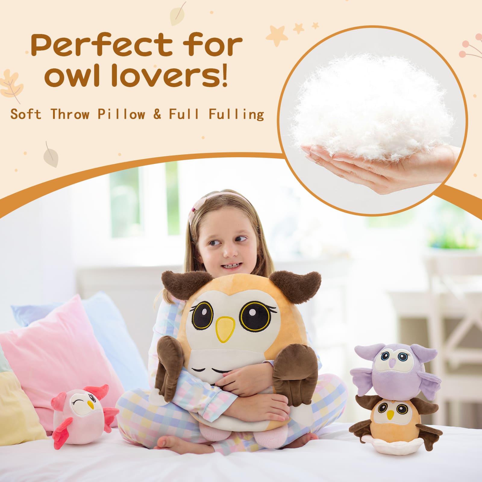 Owl Stuffed Animals Nighthawk Plush Toys, 15.75 Inches