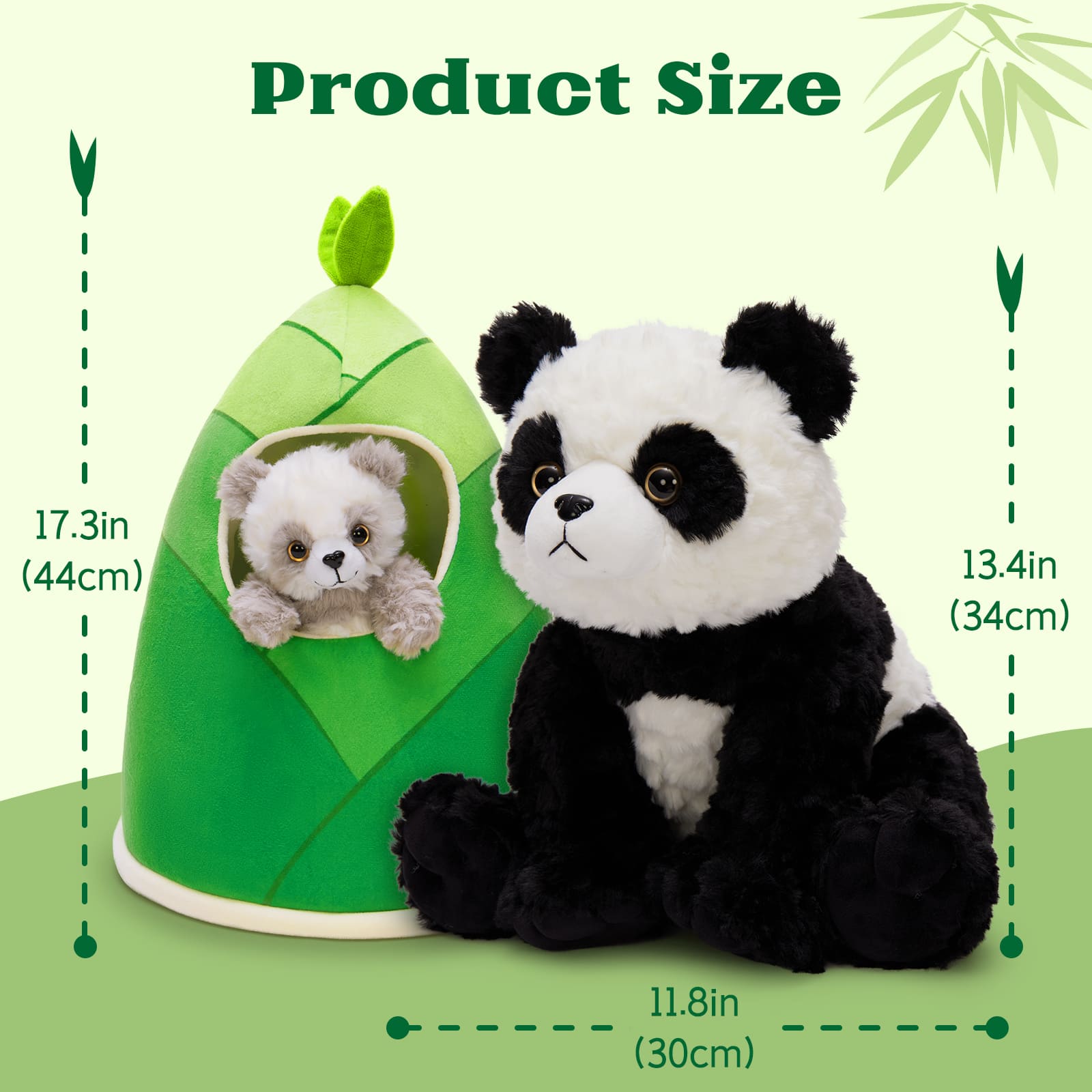 Panda Stuffed Animals with Babies Inside - Cute Panda Baby Plush Toys with Their Mom - China Travelling Souvenirs - Birthday/Christmas/Valentine's Day Gift Guide - Cute Party Favors for Children