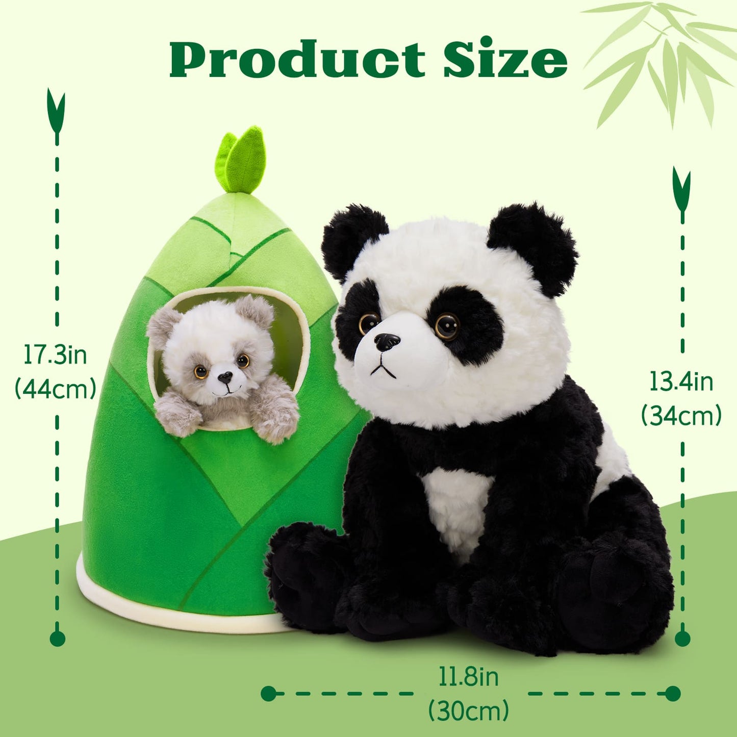 Panda Stuffed Animals with Babies Inside - Cute Panda Baby Plush Toys with Their Mom - China Travelling Souvenirs - Birthday/Christmas/Valentine's Day Gift Guide - Cute Party Favors for Children