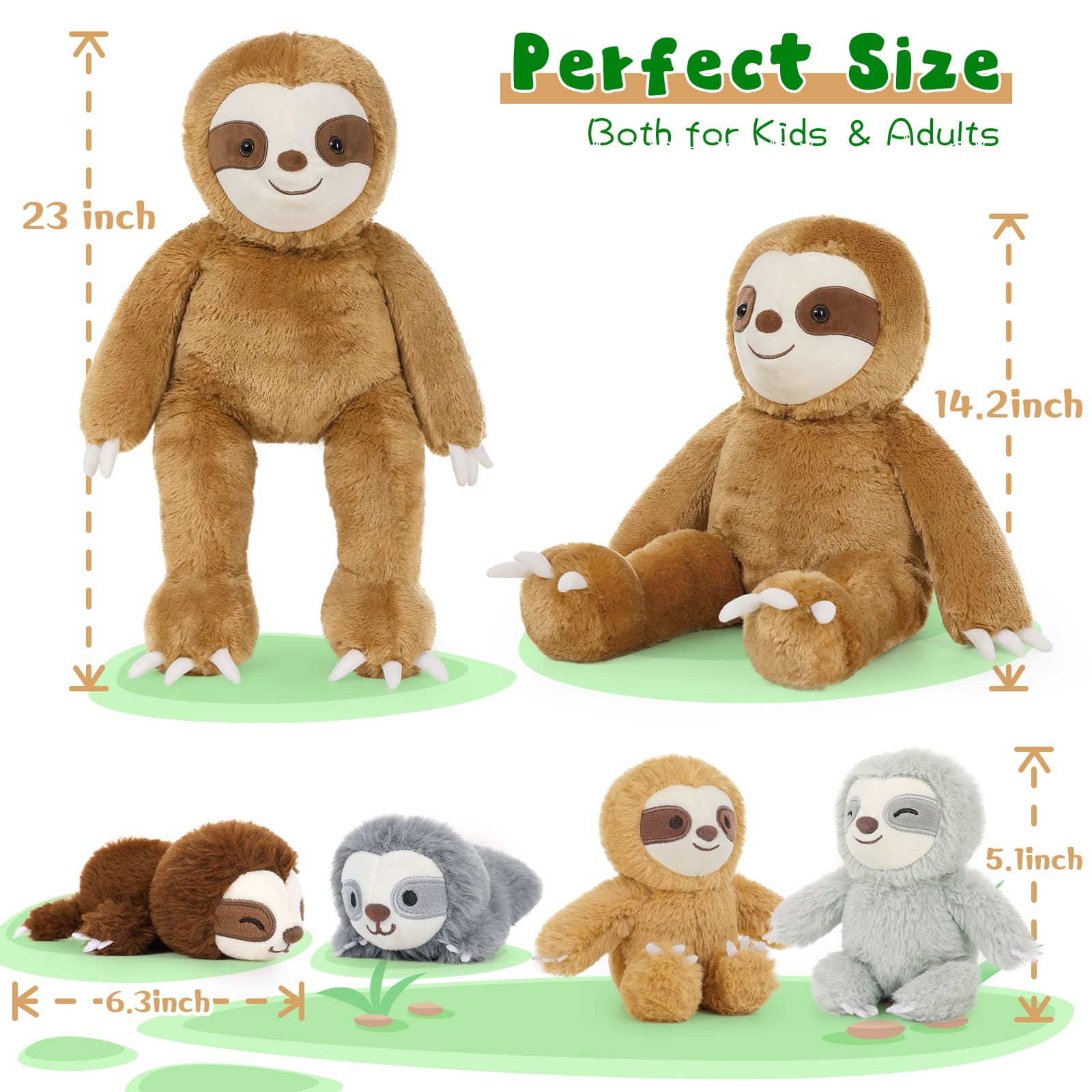 Realistic Stuffed Animals with Babies Inside - MorisMos Stuffed Animal Set - Kawaii Plush Toys for All Ages