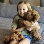 Teddy Dog Stuffed Animals with Three Puppies Inside the Belly - Cute Dog Family Plush Toy Assortment - Free Shipping Now