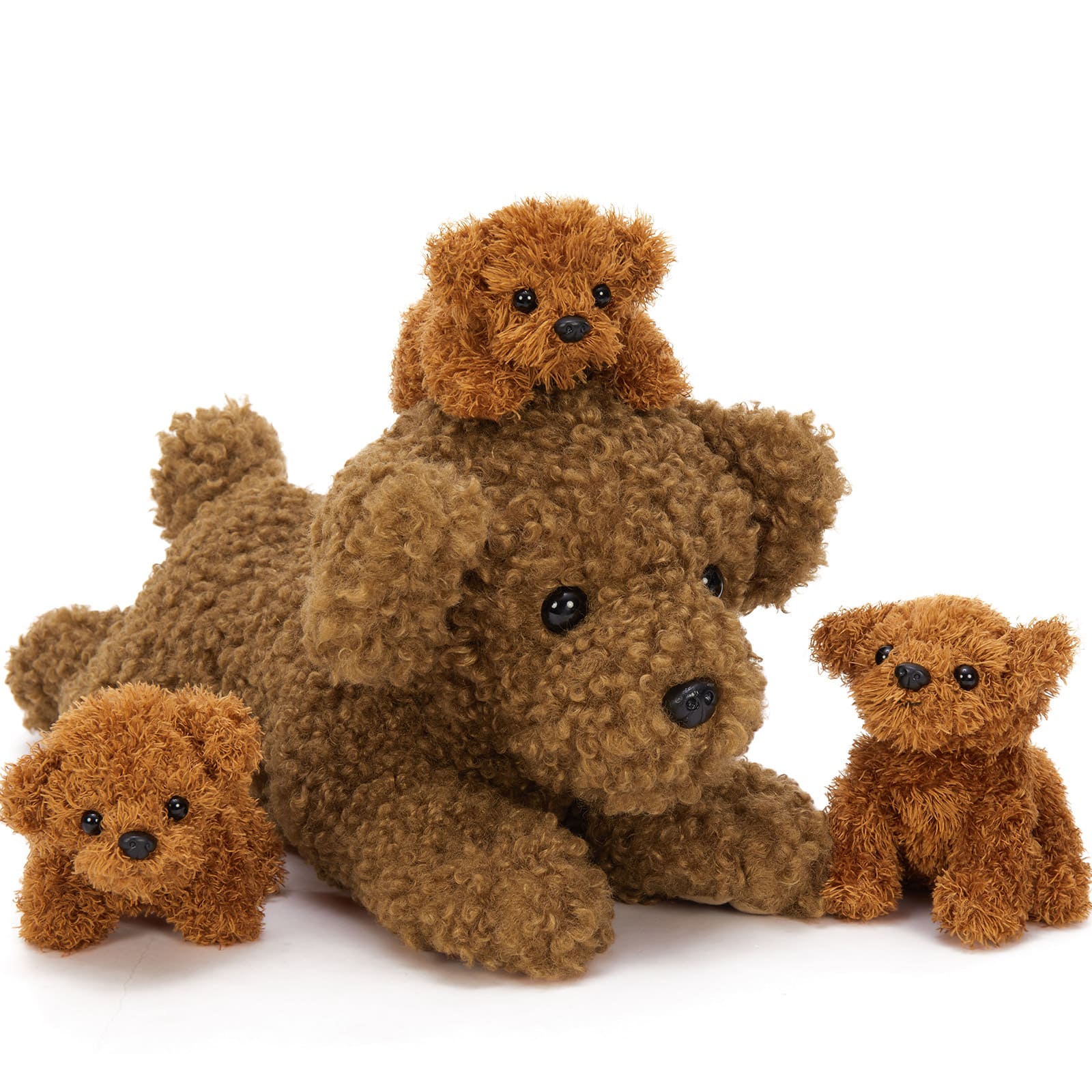 Teddy Dog Stuffed Animals Puppy Plush Toys, Dark Brown, 18.5 Inches