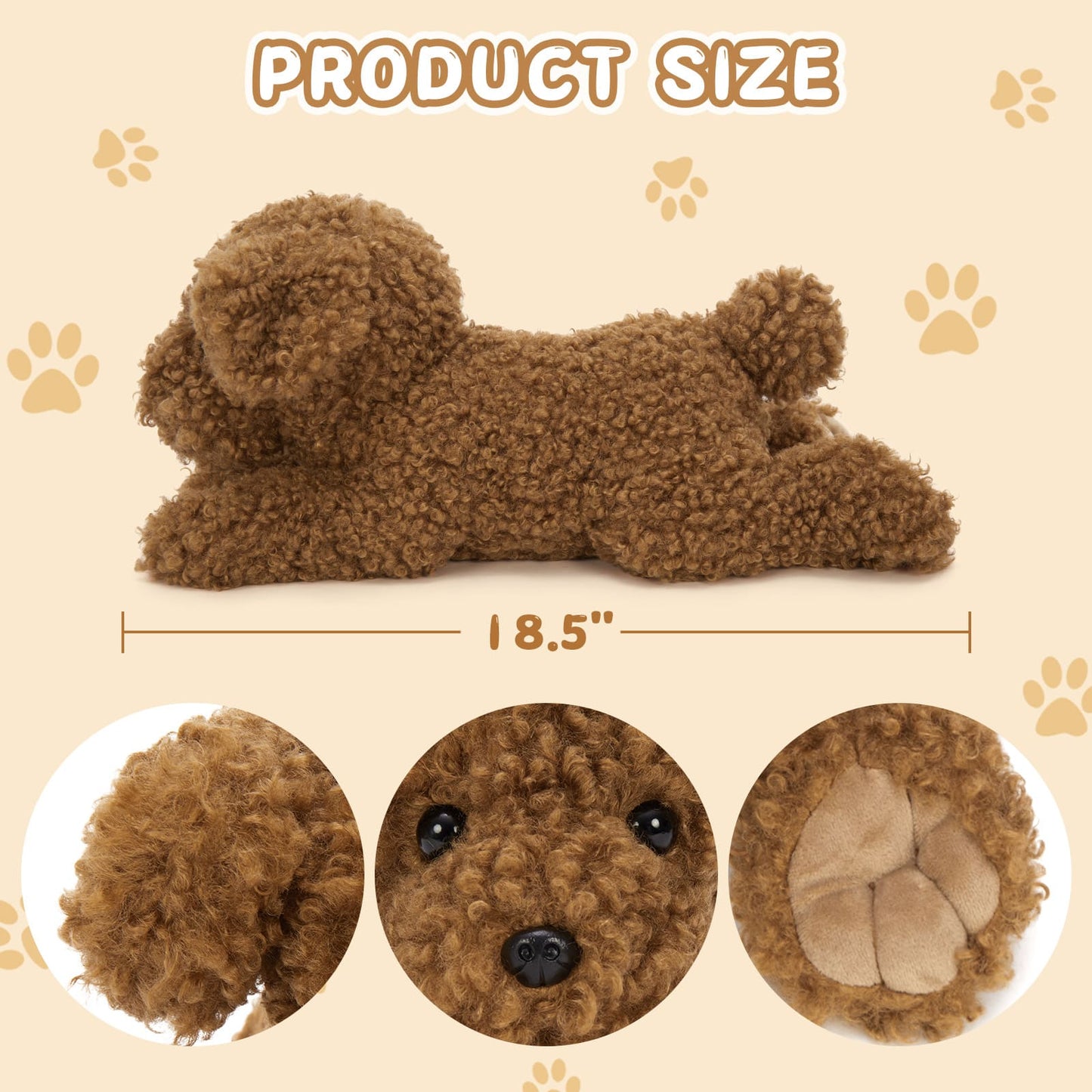 Teddy Dog Stuffed Animals with Three Puppies Inside the Belly - Cute Dog Family Plush Toy Assortment - Free Shipping Now