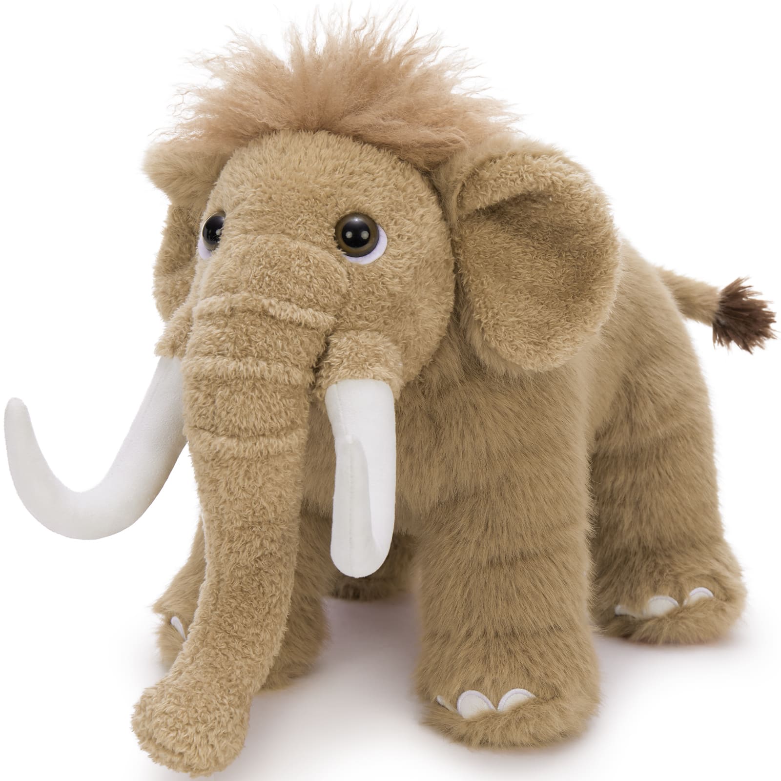 Lifelike Woolly Mammoth Stuffed Animals, 15.7 Inches