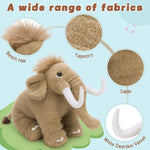 Lifelike Woolly Mammoth Stuffed Animals, 15.7 Inches