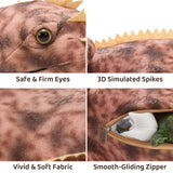 Realistic Lizard Family Plush Toy with Four Baby Lizards