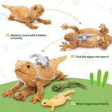 One Big Lizard Mom With Four Lizard Baby Plush Toy Set