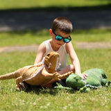 Realistic Lizard Family Plush Toy with Four Baby Lizards