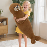 Walrus Long Plush Pillow Marine Stuffed Animal 39.37 Inch