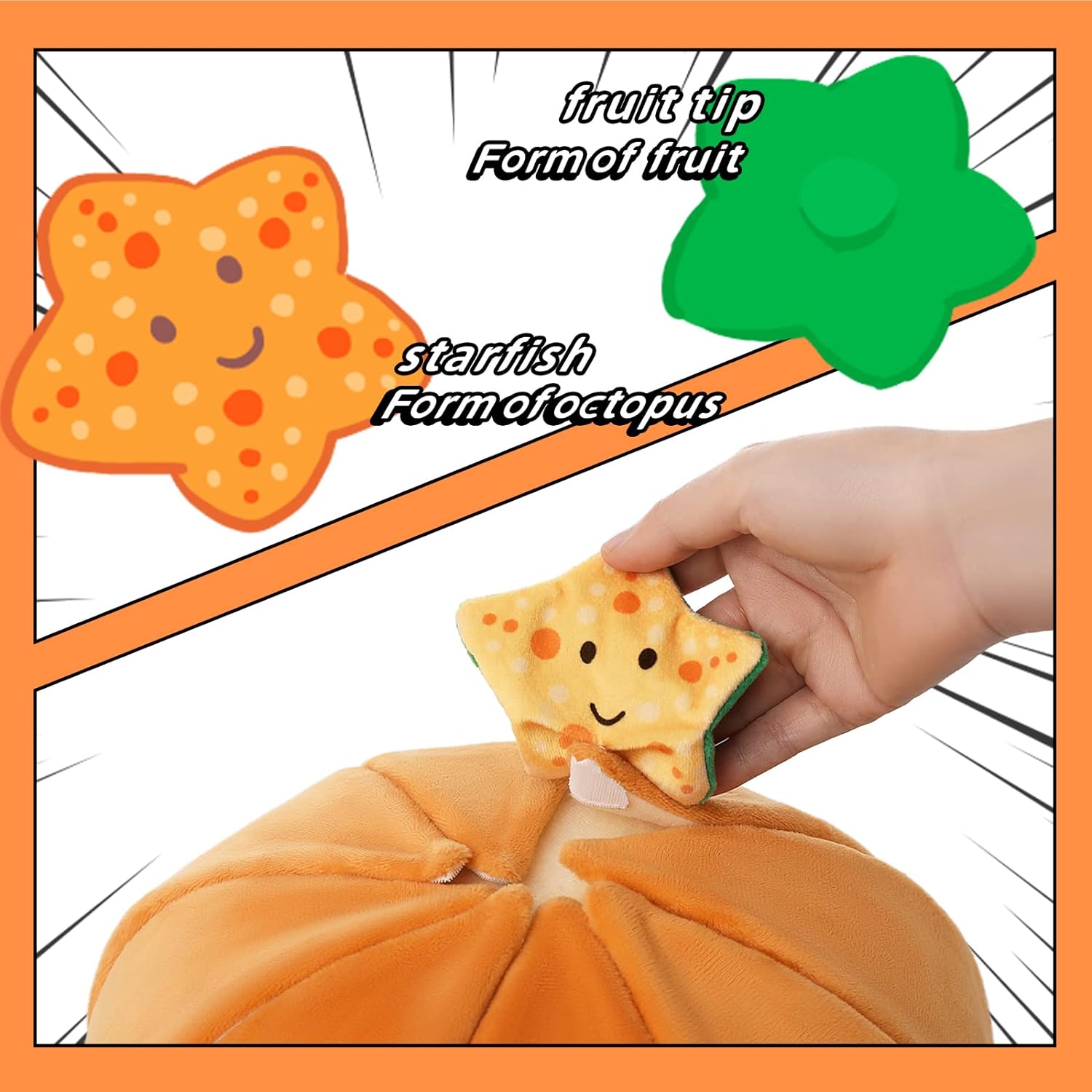 Magical Orange Plush Toy, 18.5 Inches