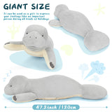 Manatee Stuffed Animals Sea Cow Plush Toys, Grey, 47 Inches - MorisMos Stuffed Animals - Free Shipping