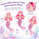 Mermaid Plush Toy Set with Shark Dolphin Octopus Turtle Orca Seal