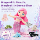 Mermaid Plush Toy Set with Shark Dolphin Octopus Turtle Orca Seal
