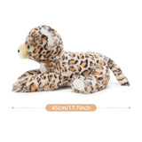 Leopard/Tiger with Cub Plush Toy Set Cuddly Animal Gift for Kids