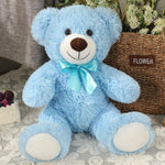 3-Piece Teddy Bear Stuffed Animals - MorisMos Stuffed Animals - Blue Teddy Bear Plush Toys Bulk - Small Teddy Bears for Baby Shower Centerpieces - Free Shipping