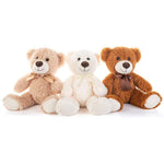 3-Pack Teddy Bear Stuffed Animals Bulk - Beige/Light Brown/Dark Brown Teddy Bear Plush Toys - 14 Inch Teddy Bear Stuffed Toys - Cute Teddy Bear Plush Dolls - Valentine's Day Teddy Bears&Gifts - Anniversary Gift for Wife/Husband - Vday Gift for Girlfriend/Boyfriend
