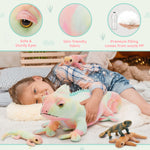 Lifelike Chameleon Stuffed Animals - One Big Lizard with Four Lizard Baby Plush Toys - Stuffed Animals with Babies in the Belly - Stuffed Animal Babies with Their Mom - Free Shipping Now