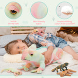 Lifelike Chameleon Stuffed Animals - One Big Lizard with Four Lizard Baby Plush Toys - Stuffed Animals with Babies in the Belly - Stuffed Animal Babies with Their Mom - Free Shipping Now
