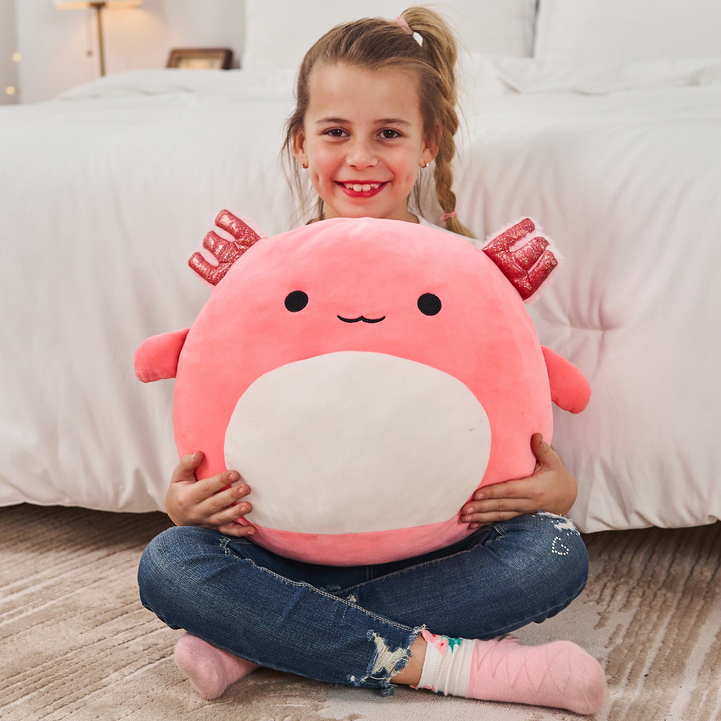 Axolotl Plush Toy, Pink, 16 Inches - MorisMos Stuffed Animals