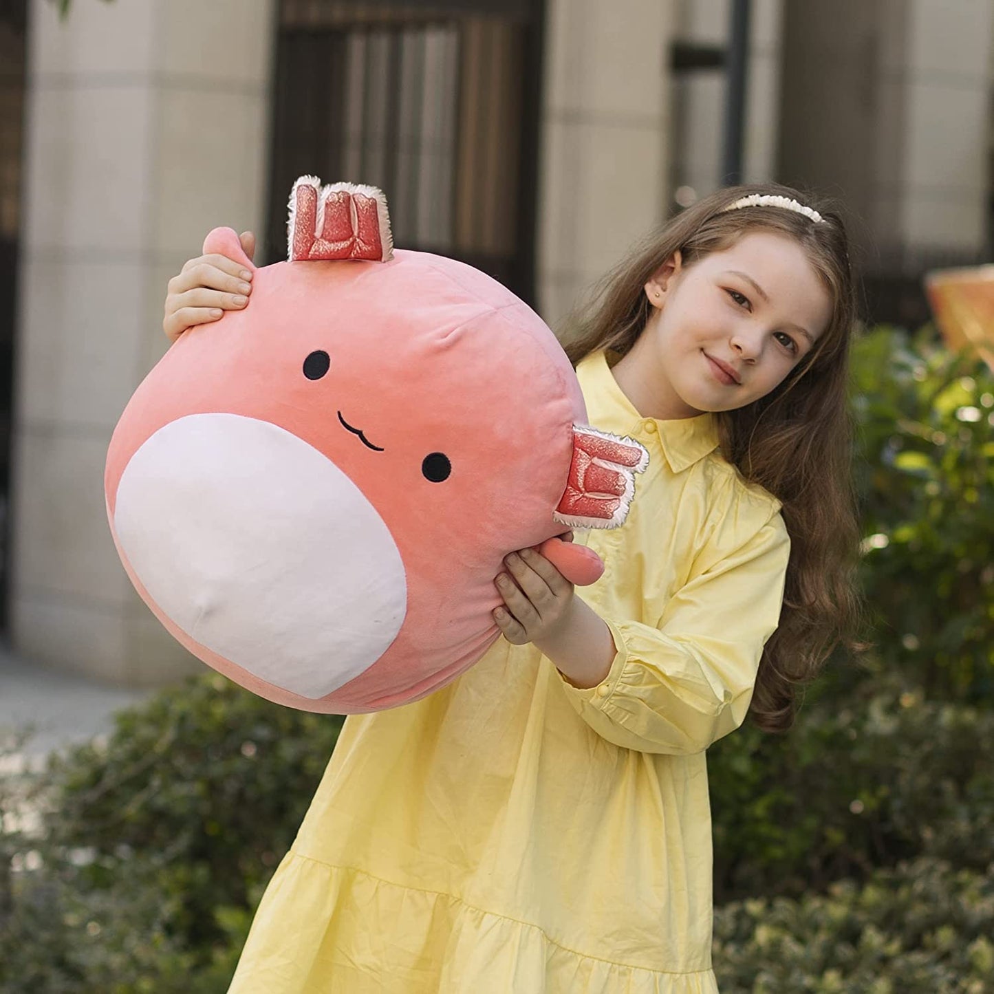 Axolotl Plush Toy, Pink, 16 Inches - MorisMos Stuffed Animals