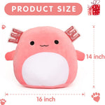 Axolotl Plush Toy, Pink, 16 Inches - MorisMos Stuffed Animals