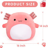 Axolotl Plush Toy, Pink, 16 Inches - MorisMos Stuffed Animals