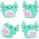 Big Ears Axolotl Plush Toy, Mint Green, 17.7 Inches