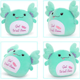 Big Ears Axolotl Plush Toy, Mint Green, 17.7 Inches